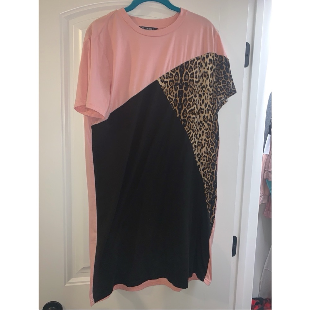 Colorblock T-Shirt Dress from Shein